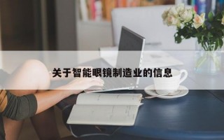 關(guān)于智能眼鏡制造業(yè)的信息